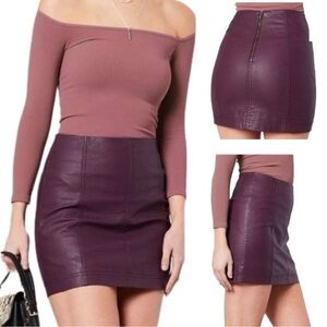 Free People Purple Mini Skirt